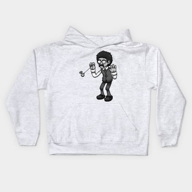 Black And White Hypnotherapist Kids Hoodie by TheMaskedTooner